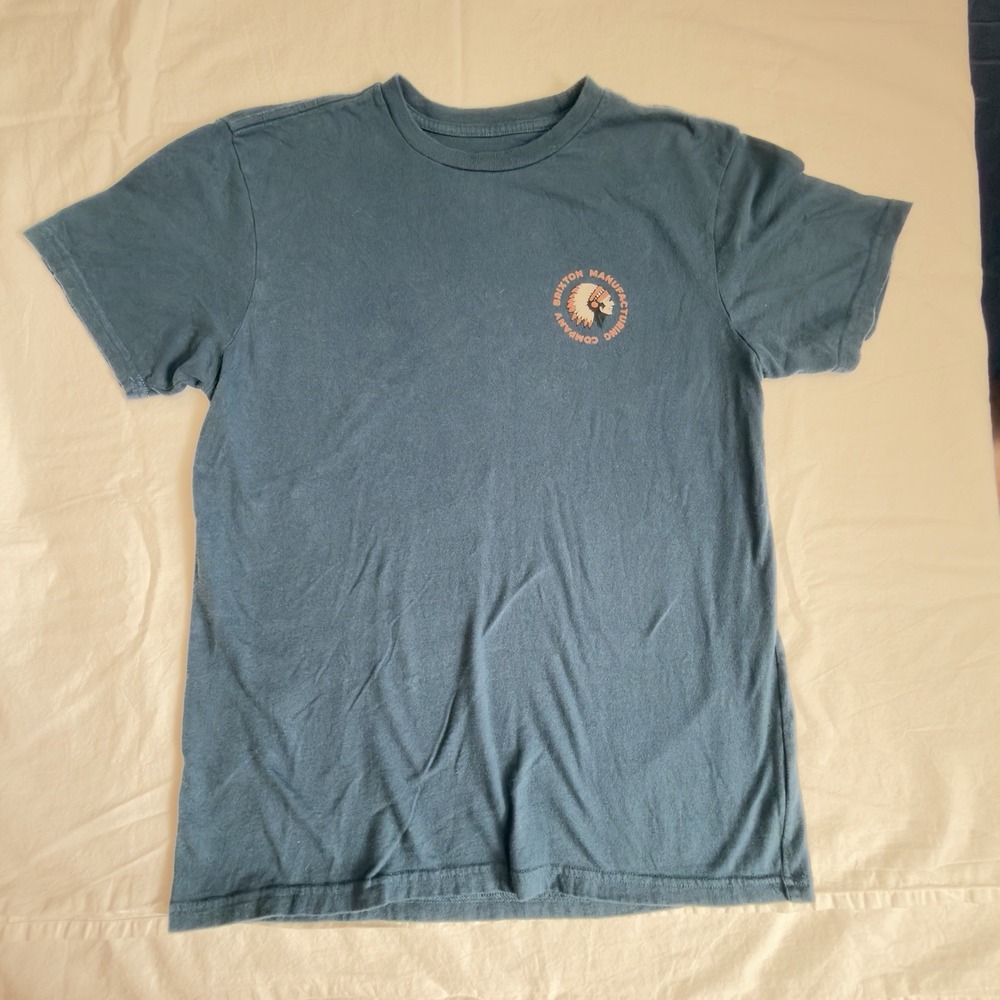 Brixton Men's SS Navy Rival Stamp Tee Crew Neck L - Unisex